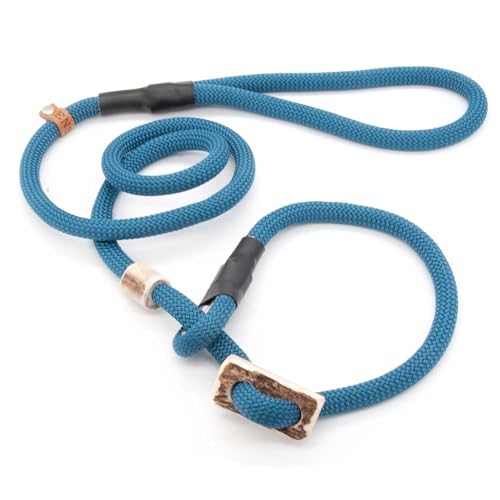 Retrieverleine 10 mm | Petrol | Moxon-Leine mit hochwertigem Horn-Zugstopp | robuste, wetterfeste Hundeleine aus Tau mit integrierter Halsung - 100 cm Retrieverleine 10 mm | Petrol | Moxon-Leine mit hochwertigem Horn-Zugstopp | robuste, wetterfeste Hundeleine aus Tau mit integrierter Halsung - 100 cm von KENSONS for dogs