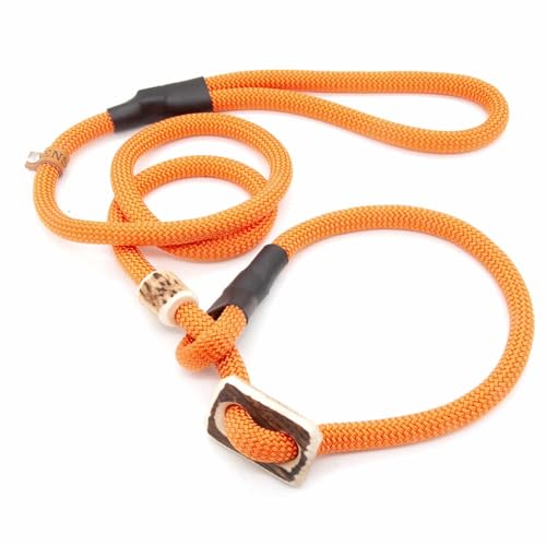 Retrieverleine 10 mm | Pumpkin | Moxon-Leine mit hochwertigem Horn-Zugstopp | robuste, wetterfeste Hundeleine aus Tau mit integrierter Halsung - 190 cm Retrieverleine 10 mm | Pumpkin | Moxon-Leine mit hochwertigem Horn-Zugstopp | robuste, wetterfeste Hundeleine aus Tau mit integrierter Halsung - 190 cm von KENSONS for dogs