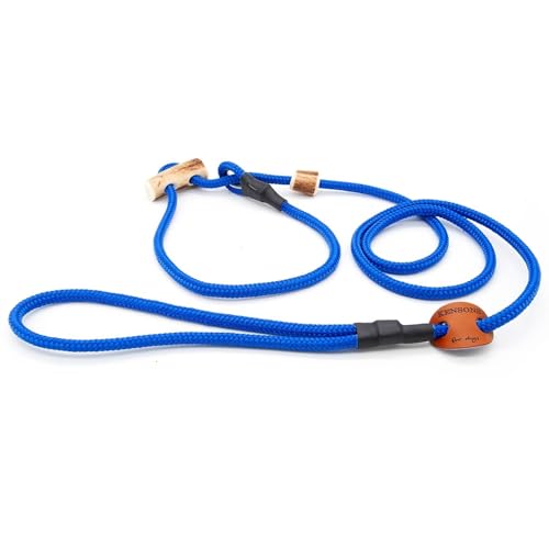 Retrieverleine 6 mm | Steel Blue | Moxon-Leine mit hochwertigem Horn-Zugstopp | robuste, wetterfeste Hundeleine aus Tau mit integrierter Halsung - 160 cm Retrieverleine 6 mm | Steel Blue | Moxon-Leine mit hochwertigem Horn-Zugstopp | robuste, wetterfeste Hundeleine aus Tau mit integrierter Halsung - 160 cm von KENSONS for dogs