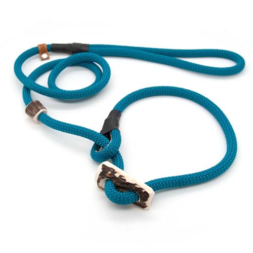 Retrieverleine 8 mm | Aqua | Moxon-Leine mit hochwertigem Horn-Zugstopp | robuste, wetterfeste Hundeleine aus Tau mit integrierter Halsung - 170 cm Retrieverleine 8 mm | Aqua | Moxon-Leine mit hochwertigem Horn-Zugstopp | robuste, wetterfeste Hundeleine aus Tau mit integrierter Halsung - 170 cm von KENSONS for dogs