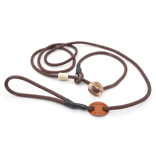 Showleine mit Stopper/Zugstopp - BRAUN | 6 mm Durchmesser x 160 cm Länge - Sportliche Vorführleine/Ausstellungsleine für Hundeausstellungen Showleine mit Stopper/Zugstopp - BRAUN | 6 mm Durchmesser x 160 cm Länge - Sportliche Vorführleine/Ausstellungsleine für Hundeausstellungen von KENSONS for dogs