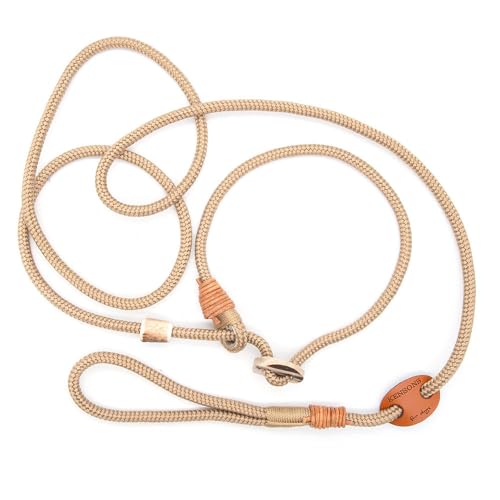 Showleine mit Stopper/Zugstopp - GOLDBEIGE | 6 mm Durchmesser x 160 cm Länge - Schicke Vorführleine/Ausstellungsleine für Hundeausstellungen Showleine mit Stopper/Zugstopp - GOLDBEIGE | 6 mm Durchmesser x 160 cm Länge - Schicke Vorführleine/Ausstellungsleine für Hundeausstellungen von KENSONS for dogs