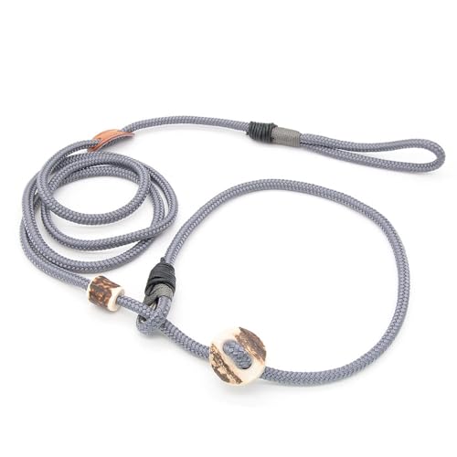 Showleine mit Stopper/Zugstopp - GRAU | 6 mm Durchmesser x 160 cm Länge - Schicke Vorführleine/Ausstellungsleine für Hundeausstellungen Showleine mit Stopper/Zugstopp - GRAU | 6 mm Durchmesser x 160 cm Länge - Schicke Vorführleine/Ausstellungsleine für Hundeausstellungen von KENSONS for dogs