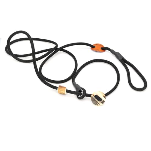 Showleine mit Stopper/Zugstopp - SCHWARZ | 6 mm Durchmesser x 160 cm Länge - Sportliche Vorführleine/Ausstellungsleine für Hundeausstellungen Showleine mit Stopper/Zugstopp - SCHWARZ | 6 mm Durchmesser x 160 cm Länge - Sportliche Vorführleine/Ausstellungsleine für Hundeausstellungen von KENSONS for dogs