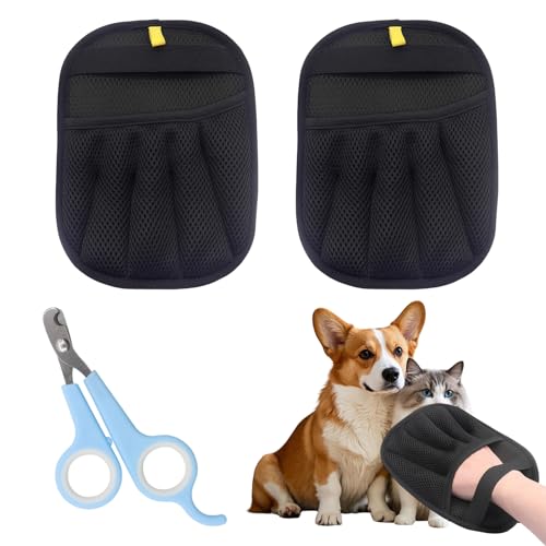Tierhaarentferner Handschuh, 2 Stück Magnetische Pelzhandschuhe, Fellhandschuhe Katze, mit Krallenschere, Elektrostatische Haarentfernung, für Sofas Kleidung Reinigung Entfernen Von Haaren (Schwarz) Tierhaarentferner Handschuh, 2 Stück Magnetische Pelzhandschuhe, Fellhandschuhe Katze, mit Krallenschere, Elektrostatische Haarentfernung, für Sofas Kleidung Reinigung Entfernen Von Haaren (Schwarz) von KEORHEZ