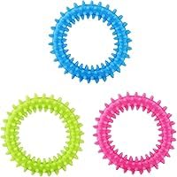 Welpe Zähne Kauen Spielzeug 10Pcs, Juckreiz Kleine Hunde Welpenspielzeug Ring, Gummi Kauspielzeug Mundgesundheit Welpen Interaktives Naturkautschuk Spielzeug Kleiner Ring für kleine Hunde von KEORHEZ