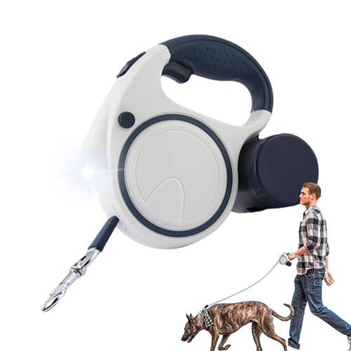 Automatisch einziehbares Haustierseil – Haustier-Seil für Hunde, Katzen, Welpen, verbessertes Haustierseil mit LED-Licht für Joggen, Spaziergänge im Freien, verhindert Ziehen des Hundes Automatisch einziehbares Haustierseil – Haustier-Seil für Hunde, Katzen, Welpen, verbessertes Haustierseil mit LED-Licht für Joggen, Spaziergänge im Freien, verhindert Ziehen des Hundes von KERALI