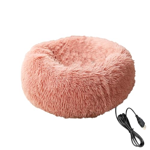 Beruhigendes Donut-Hundebett, warmes Plüsch-Schlafbett für Hunde, beheiztes Haustierbett mit USB-Aufladung, komfortable Donut-Betten mit Haustierheizung, leicht zu reinigendes Katzenruhebett für klein Beruhigendes Donut-Hundebett, warmes Plüsch-Schlafbett für Hunde, beheiztes Haustierbett mit USB-Aufladung, komfortable Donut-Betten mit Haustierheizung, leicht zu reinigendes Katzenruhebett für klein von KERALI