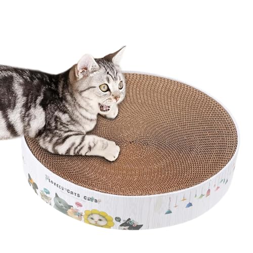 KERALI Katzenkratzbrett, Katzenkratzspielzeug, Rundes Kratzkissen für Katzen, Möbelschutz-Katzenkratzmatte, interaktives Training, kleine Katze, mittelgroße Katze, Heimtier KERALI Katzenkratzbrett, Katzenkratzspielzeug, Rundes Kratzkissen für Katzen, Möbelschutz-Katzenkratzmatte, interaktives Training, kleine Katze, mittelgroße Katze, Heimtier von KERALI