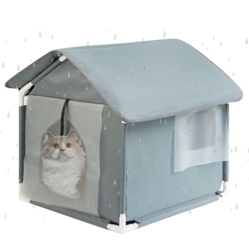 Katzenhaus im Freien, Premium-Haustierbetten für Katzen, Katzenbetthöhle, Faltbare Katzenbetthöhle, geschlossenes Kleintierbett, überdachtes Kätzchenbett, großes Katzenhaus für Haustiere Katzenhaus im Freien, Premium-Haustierbetten für Katzen, Katzenbetthöhle, Faltbare Katzenbetthöhle, geschlossenes Kleintierbett, überdachtes Kätzchenbett, großes Katzenhaus für Haustiere von KERALI