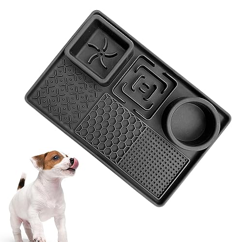 Leckmatte Für Hunde, Leckpad Für Hunde, Silikon-Langsamfütterer Mit Saugnapf, Alternativer Slow-Feeder-Hundenäpfe, Langeweile Und Angstreduzierer, Leckmatte Für Langsamen Futternapf Für Hunde, Weich, von KERALI