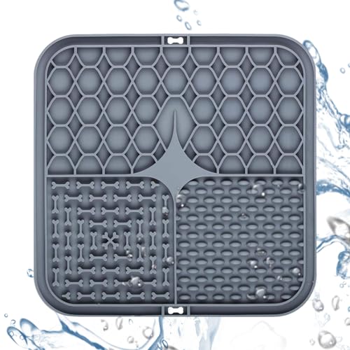Leckmatte für Hunde, Hundeleckpad Silikon Slow Feeder, alternative Slow Feeder Hundenäpfe, Langeweile und Angstreduzierer, rutschfeste Leckpad für kleine, mittelgroße und große Hunde, Welpen, Kätzchen Leckmatte für Hunde, Hundeleckpad Silikon Slow Feeder, alternative Slow Feeder Hundenäpfe, Langeweile und Angstreduzierer, rutschfeste Leckpad für kleine, mittelgroße und große Hunde, Welpen, Kätzchen von KERALI