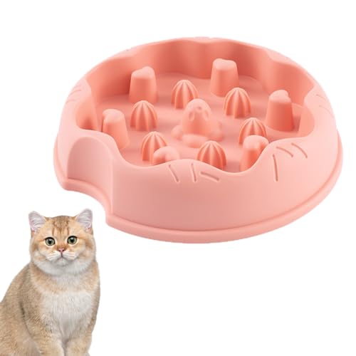 Slow Feeder-Katzennäpfe, Fun Feeder Slow Bowl, Hunde Slow Feeder-Näpfe gegen Fettleibigkeit und Ersticken, Anti-Rutsch-Futternapf für Katzen und Puzzle-Futterspender für kleine, mittlere und große Hau von KERALI