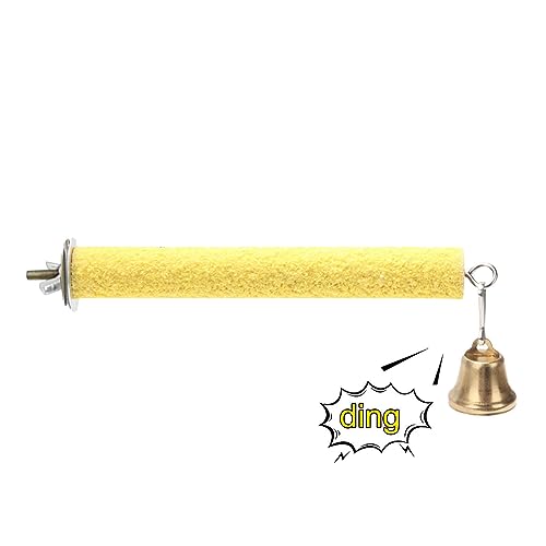Vogel-Sitzstange für Käfig – Holz stehender Stock Spielzeug mit Glocke für Vögel, Spatzen, Kauspielzeug für Wellensittiche, Papagei, Spatz, Sittiche, Nymphensittiche, Aras Kerali Vogel-Sitzstange für Käfig – Holz stehender Stock Spielzeug mit Glocke für Vögel, Spatzen, Kauspielzeug für Wellensittiche, Papagei, Spatz, Sittiche, Nymphensittiche, Aras Kerali von KERALI
