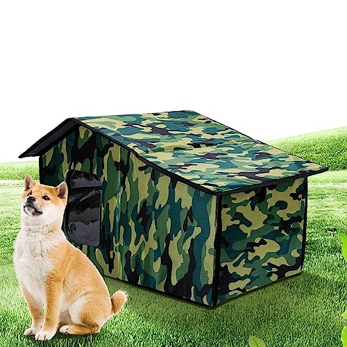 Weatherproof Outdoor Cat Houses, Outdoor Cats Sleeping Cave, Waterproof Easy to Assemble Dog House, Feral Cats Shelter with Removable Soft Mat, Winter Cat Houses for Outdoor von KERALI