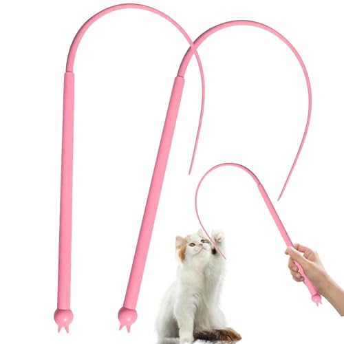 KERANEET 2 Stück Katzenspielzeug Interaktives Katzenspielzeug Katzenangel Lang Katzen Spielzeug Katzenspielzeug Interaktiv Katzen Zubehör Interaktives Spielzeug für Katzen KERANEET 2 Stück Katzenspielzeug Interaktives Katzenspielzeug Katzenangel Lang Katzen Spielzeug Katzenspielzeug Interaktiv Katzen Zubehör Interaktives Spielzeug für Katzen von KERANEET