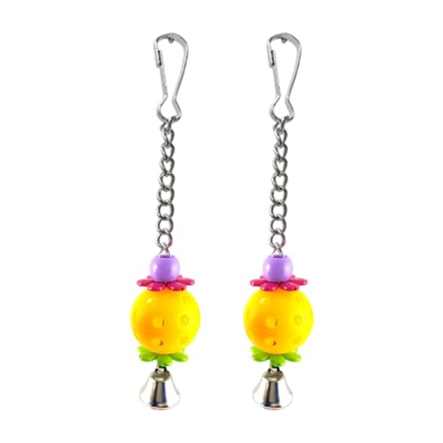 KESOTO 2X Haustier Vogelspielzeug, Käfig, Buntes Spielzeug, bis Mittelgroß, Lustiges Spielzeug für Kleine Und Große Vögel, Papageienspielzeug, Conure S, Gelb KESOTO 2X Haustier Vogelspielzeug, Käfig, Buntes Spielzeug, bis Mittelgroß, Lustiges Spielzeug für Kleine Und Große Vögel, Papageienspielzeug, Conure S, Gelb von KESOTO