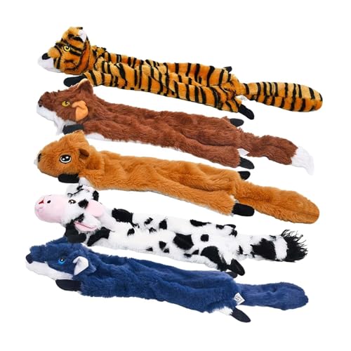 KESOTO 5 Stück Ausgestopfte Quietschende Hundespielzeuge mit Knergeräuschen, Übungsspiel, Interaktives Plüschspielzeug für Kleine, Mittelgroße Und Große H KESOTO 5 Stück Ausgestopfte Quietschende Hundespielzeuge mit Knergeräuschen, Übungsspiel, Interaktives Plüschspielzeug für Kleine, Mittelgroße Und Große H von KESOTO