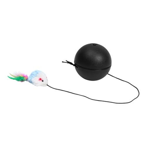 KESOTO Automatisch rollendes interaktives Ballspielzeug, automatisches Haustier-Verbrauchsspielzeug, tragbarer, Leichter Katzenfederball als Geschenk für zu, Schwarz KESOTO Automatisch rollendes interaktives Ballspielzeug, automatisches Haustier-Verbrauchsspielzeug, tragbarer, Leichter Katzenfederball als Geschenk für zu, Schwarz von KESOTO