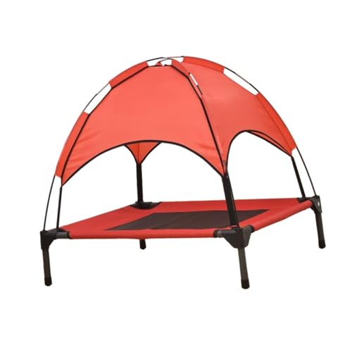 KESOTO Erhöhtes Bett mit Baldachin, Haustierbett, Kühlbett, Hundecampingbett für Hofcamping, Rot KESOTO Erhöhtes Bett mit Baldachin, Haustierbett, Kühlbett, Hundecampingbett für Hofcamping, Rot von KESOTO