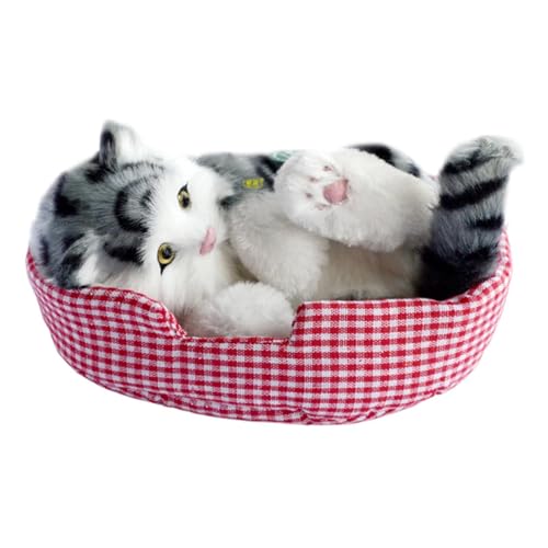 KESOTO Gefüllte interaktive Haustierspielzeugsimulation schöne Katze Machen Sounds Doll Begleitkatze, Graue Katze KESOTO Gefüllte interaktive Haustierspielzeugsimulation schöne Katze Machen Sounds Doll Begleitkatze, Graue Katze von KESOTO