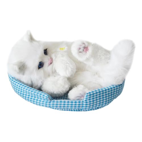 KESOTO Gefüllte interaktive Haustierspielzeugsimulation schöne Katze Machen Sounds Doll Begleitkatze, Weiße Katze KESOTO Gefüllte interaktive Haustierspielzeugsimulation schöne Katze Machen Sounds Doll Begleitkatze, Weiße Katze von KESOTO