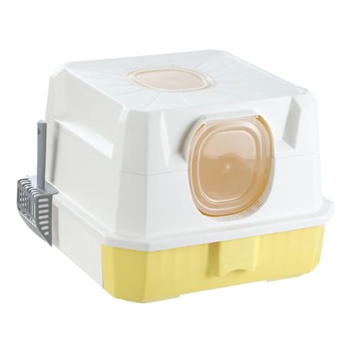 KESOTO Geschlossene Katzentoilette, Katzentoilette, Katzenklo, Kätzchentöpfchen, für Kätzchen, Gelb KESOTO Geschlossene Katzentoilette, Katzentoilette, Katzenklo, Kätzchentöpfchen, für Kätzchen, Gelb von KESOTO