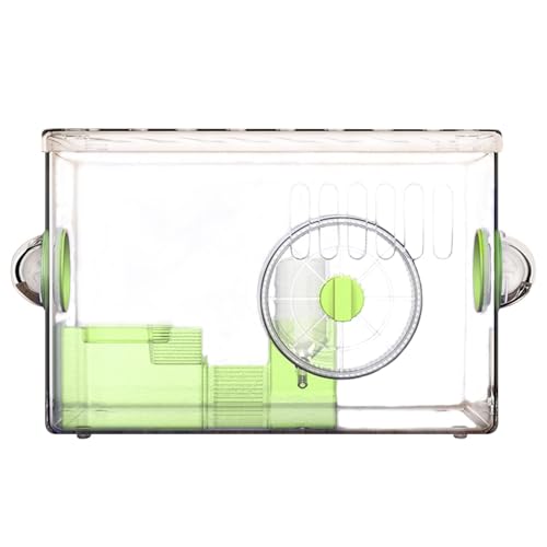KESOTO Großer Hamsterkäfig, Übungs- und Spielhaus, Heimtierbedarf, transparentes Hamstergehege aus Acryl, für Rennmäuse, GrÜn von KESOTO