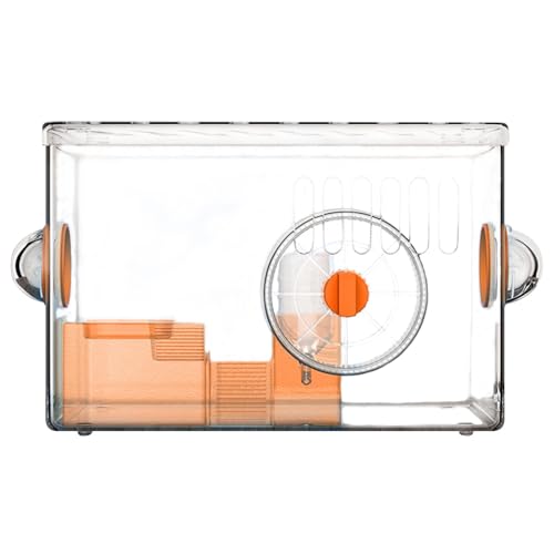KESOTO Großer Hamsterkäfig, Übungs- und Spielhaus, Heimtierbedarf, transparentes Hamstergehege aus Acryl, für Rennmäuse, Orange KESOTO Großer Hamsterkäfig, Übungs- und Spielhaus, Heimtierbedarf, transparentes Hamstergehege aus Acryl, für Rennmäuse, Orange von KESOTO
