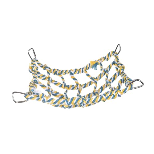 KESOTO Hängematte zum Aufhängen von Haustieren, Vogelseilnetz, Spielen, Käfigzubehör, Kletterseilnetz für Ratten, Vogelleiter, Seilbrücke für Sittiche, Gelb KESOTO Hängematte zum Aufhängen von Haustieren, Vogelseilnetz, Spielen, Käfigzubehör, Kletterseilnetz für Ratten, Vogelleiter, Seilbrücke für Sittiche, Gelb von KESOTO