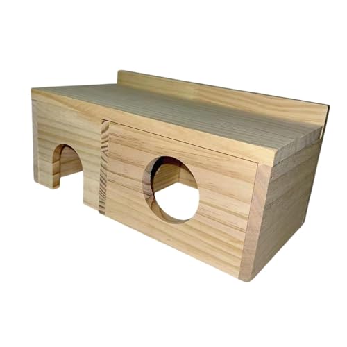 KESOTO Hamster-Holzhaus, Hamster-Versteck, Käfig-Zubehör, Hamster-Schlafhaus für Rennmäuse, B KESOTO Hamster-Holzhaus, Hamster-Versteck, Käfig-Zubehör, Hamster-Schlafhaus für Rennmäuse, B von KESOTO
