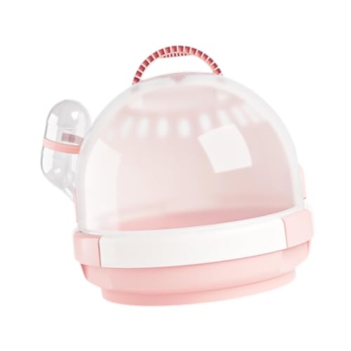KESOTO Hamster-Transportkäfig, tragbarer Hamsterkäfig, Transportkäfig für Kleintiere, Winternest für Mäuse, Rosa KESOTO Hamster-Transportkäfig, tragbarer Hamsterkäfig, Transportkäfig für Kleintiere, Winternest für Mäuse, Rosa von KESOTO