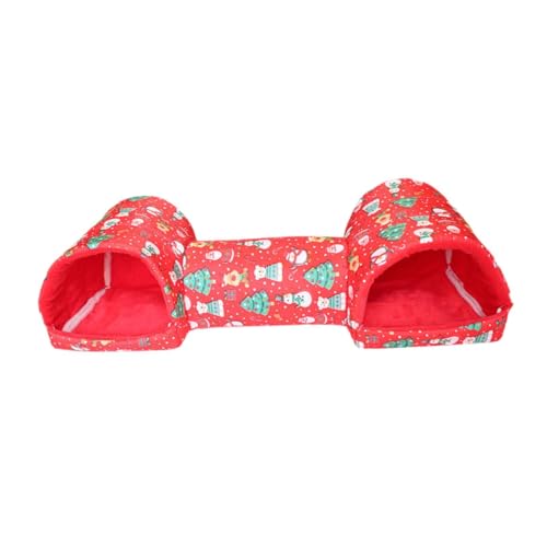 KESOTO Hamster Tunnel Meerschweinchen -Tunnel -Spielzeugkaninchen Spielzeughöhle für kleine Tiere Mäuse, Roter Schneemann KESOTO Hamster Tunnel Meerschweinchen -Tunnel -Spielzeugkaninchen Spielzeughöhle für kleine Tiere Mäuse, Roter Schneemann von KESOTO