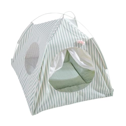 KESOTO Haustier Tipi Zelt, Praktisch, Leicht, Katzenzelt für Zuhause, Kätzchen, Camping, Draußen Und Drinnen Zum Ausruhen, GrÜn KESOTO Haustier Tipi Zelt, Praktisch, Leicht, Katzenzelt für Zuhause, Kätzchen, Camping, Draußen Und Drinnen Zum Ausruhen, GrÜn von KESOTO