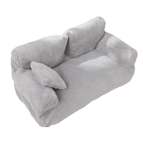 KESOTO Haustiersofa mit waschbarem Bezug, Haustiermöbel, Hunde-/Katzencouch, Haustier-Liegestuhl für Haustierkatzenwelpen, Hellgrau KESOTO Haustiersofa mit waschbarem Bezug, Haustiermöbel, Hunde-/Katzencouch, Haustier-Liegestuhl für Haustierkatzenwelpen, Hellgrau von KESOTO