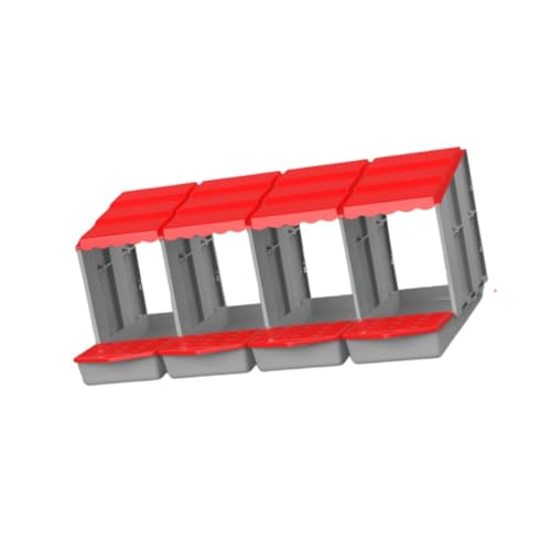 KESOTO Hühnerlegekasten, Hühnerstall, stabil, komfortabel, Hühnernistkasten, Hühnernistkasten für Geflügel, Enten, die Eier nach Hause Legen, Rot, L von KESOTO