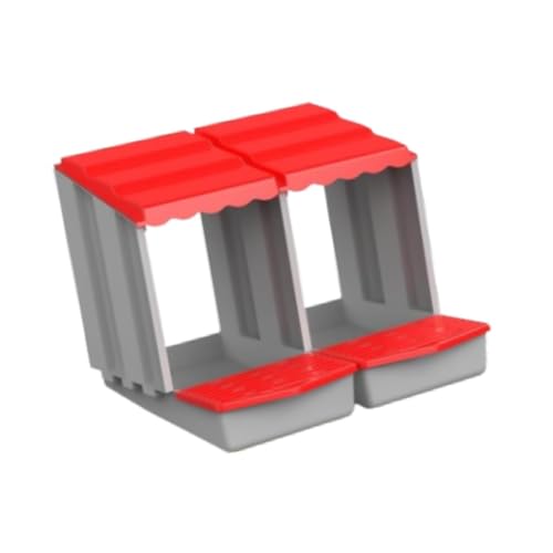 KESOTO Hühnerlegekasten, Hühnerstall, stabil, komfortabel, Hühnernistkasten, Hühnernistkasten für Geflügel, Enten, die Eier nach Hause Legen, Rot, S von KESOTO