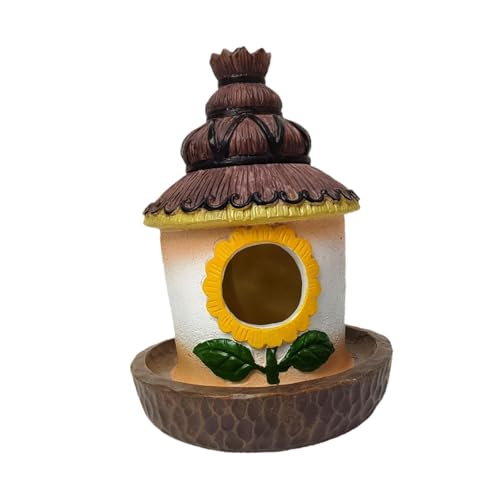 KESOTO Hummingbird Nest Hängende Hütte Gartengeschenk für Birdhaus mit Feeder von KESOTO