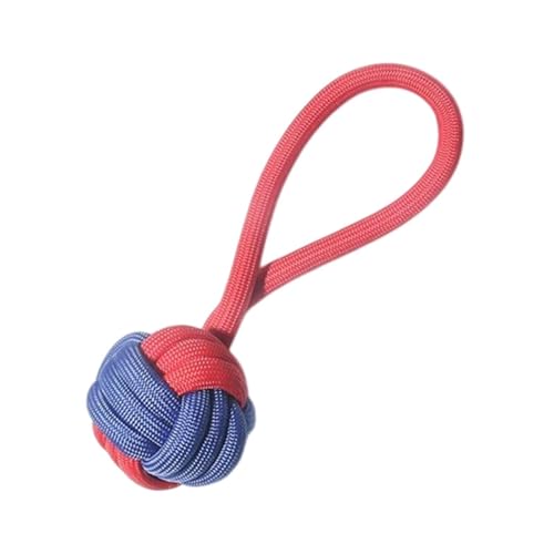 KESOTO Hunde Spielzeug Knoten Ball für Interaktives Training Und Wurf, 20cmx6cm Blau Rot KESOTO Hunde Spielzeug Knoten Ball für Interaktives Training Und Wurf, 20cmx6cm Blau Rot von KESOTO