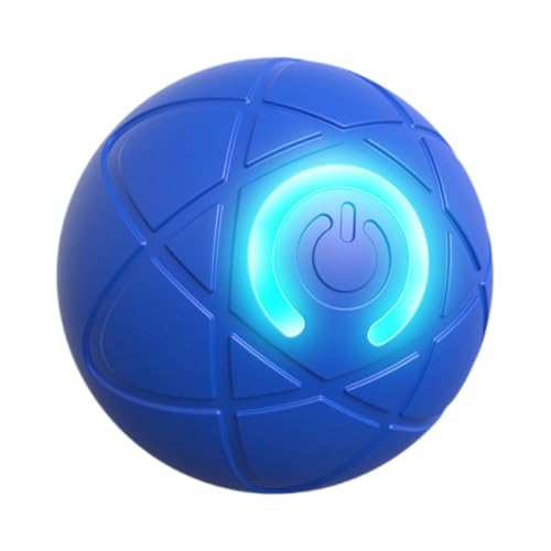 KESOTO Hundespielzeugball, Wiederaufladbar über USB, Beschäftigt Ihr Haustier mit Jagen, Automatische Bewegungsaktivierung, für Kleine, Mittelgroße Und Große, Blau von KESOTO