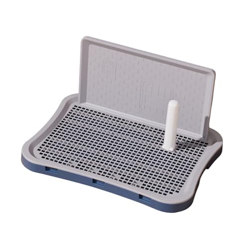 KESOTO Hundetoilette, Hunde Pipihalter mit Schutzwand, Abnehmbarer Pfosten, Hundetoilettenunterlage, Haustier Welpen Trainingstoilette für Zuhause, Kätzchen, Kleines Dunkelblau KESOTO Hundetoilette, Hunde Pipihalter mit Schutzwand, Abnehmbarer Pfosten, Hundetoilettenunterlage, Haustier Welpen Trainingstoilette für Zuhause, Kätzchen, Kleines Dunkelblau von KESOTO
