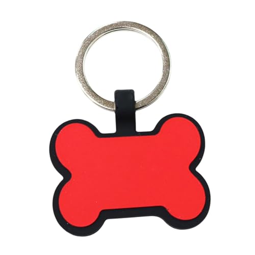 KESOTO ID Tag für Haustiere, Name Und Telefonnummer für Hunde Und Katzen, Knochenform mit Schlüsselring, Rot KESOTO ID Tag für Haustiere, Name Und Telefonnummer für Hunde Und Katzen, Knochenform mit Schlüsselring, Rot von KESOTO