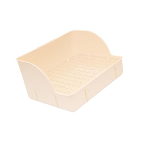 KESOTO Kaninchentoilette, Haustiertoilette, Bettpfanne, Spritzwassergeschützte Ecktoilettenbox, Töpfchenzug für Chinchillas, Hamster, Ratten, Beige KESOTO Kaninchentoilette, Haustiertoilette, Bettpfanne, Spritzwassergeschützte Ecktoilettenbox, Töpfchenzug für Chinchillas, Hamster, Ratten, Beige von KESOTO