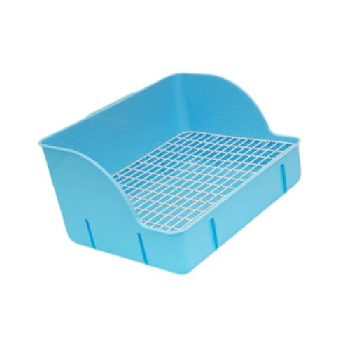 KESOTO Kaninchentoilette, Haustiertoilette, Bettpfanne, Spritzwassergeschützte Ecktoilettenbox, Töpfchenzug für Chinchillas, Hamster, Ratten, Blau KESOTO Kaninchentoilette, Haustiertoilette, Bettpfanne, Spritzwassergeschützte Ecktoilettenbox, Töpfchenzug für Chinchillas, Hamster, Ratten, Blau von KESOTO