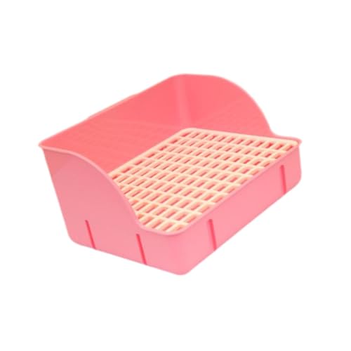KESOTO Kaninchentoilette, Haustiertoilette, Bettpfanne, Spritzwassergeschützte Ecktoilettenbox, Töpfchenzug für Chinchillas, Hamster, Ratten, Rosa KESOTO Kaninchentoilette, Haustiertoilette, Bettpfanne, Spritzwassergeschützte Ecktoilettenbox, Töpfchenzug für Chinchillas, Hamster, Ratten, Rosa von KESOTO