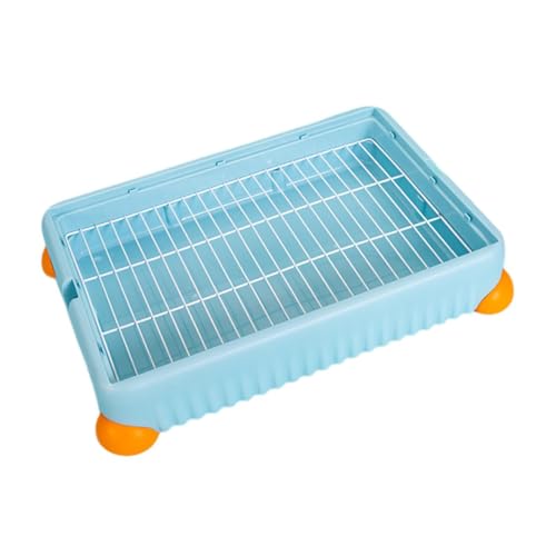 KESOTO Kaninchentoilette, Töpfchen-Training, Welpen-PIPI-Pad-Halter, Innentöpfchen-Tablett für Kleintiere, Hamster, L, Blau KESOTO Kaninchentoilette, Töpfchen-Training, Welpen-PIPI-Pad-Halter, Innentöpfchen-Tablett für Kleintiere, Hamster, L, Blau von KESOTO