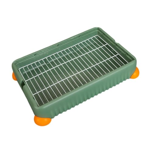 KESOTO Kaninchentoilette, Töpfchen-Training, Welpen-PIPI-Pad-Halter, Innentöpfchen-Tablett für Kleintiere, Hamster, L, GrÜn KESOTO Kaninchentoilette, Töpfchen-Training, Welpen-PIPI-Pad-Halter, Innentöpfchen-Tablett für Kleintiere, Hamster, L, GrÜn von KESOTO