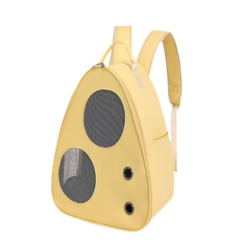KESOTO Katzen-Rucksack, Tragetasche für Haustierbedarf, Rucksack, Reisetasche mit Seitentasche zum Spazierengehen, Gelb KESOTO Katzen-Rucksack, Tragetasche für Haustierbedarf, Rucksack, Reisetasche mit Seitentasche zum Spazierengehen, Gelb von KESOTO