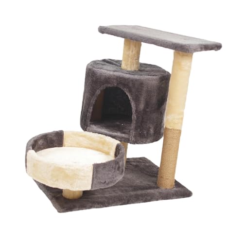 KESOTO Katzenbaum Kratzbaum Möbelschutz Interaktives Ruhenest Katzennest Bett Sitzstange, DUNKELGRAU KESOTO Katzenbaum Kratzbaum Möbelschutz Interaktives Ruhenest Katzennest Bett Sitzstange, DUNKELGRAU von KESOTO