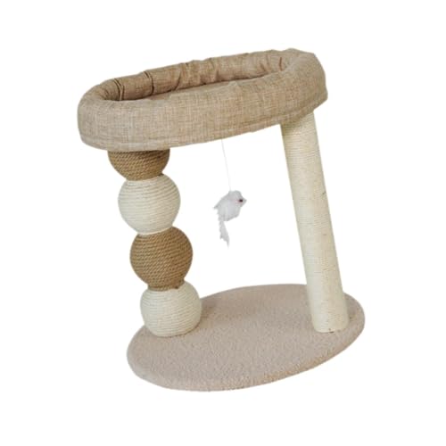 KESOTO Katzenbaum mit Sisal, Kleiner Kratzbaum für Katzen, Spielzeug mit Hängeball, Möbelstück für Kätzchen, Braun KESOTO Katzenbaum mit Sisal, Kleiner Kratzbaum für Katzen, Spielzeug mit Hängeball, Möbelstück für Kätzchen, Braun von KESOTO